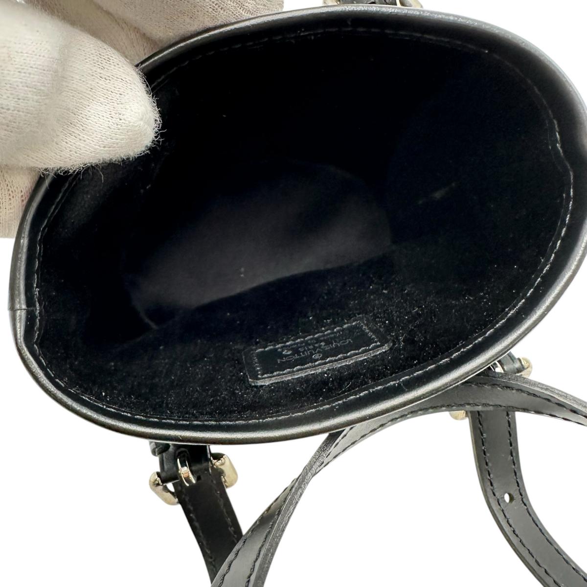 Louis Vuitton Handbag M92144 Monogram Satin Noir Little Bucket Monogram Satin Noir Women