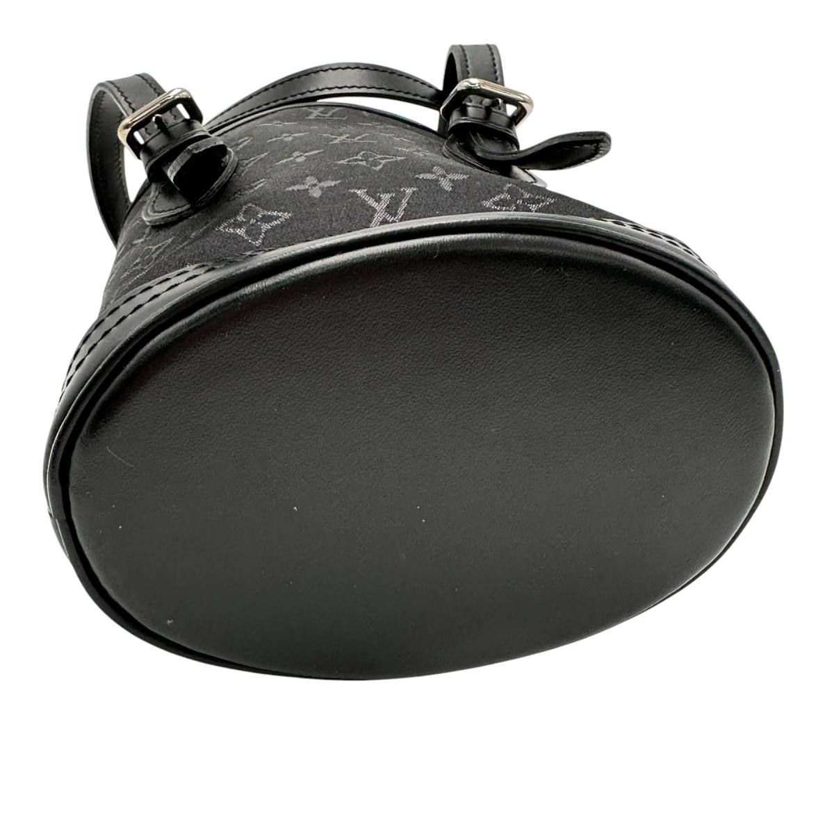 Louis Vuitton Handbag M92144 Monogram Satin Noir Little Bucket Monogram Satin Noir Women