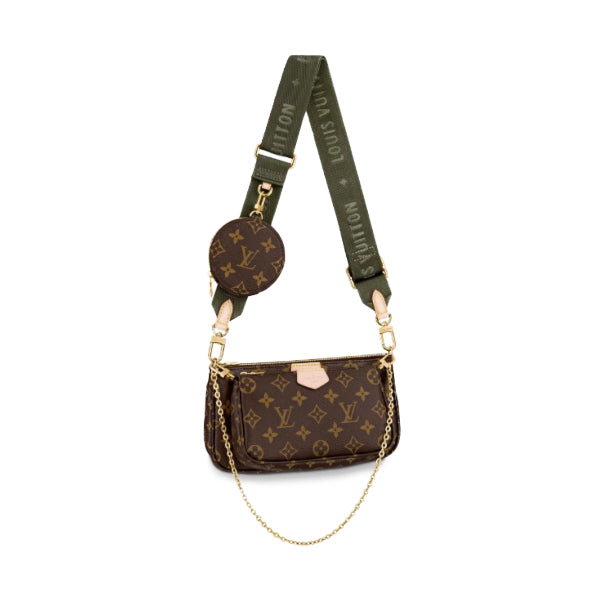 Louis Vuitton Pouch M44813 Monogram Canvas Khaki X Brown Shoulder Monogram Multi Pochette