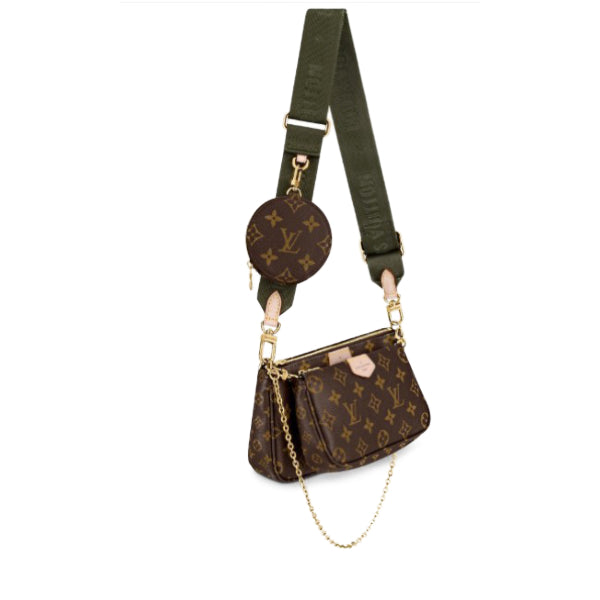 Louis Vuitton Pouch M44813 Monogram Canvas Khaki X Brown Shoulder Monogram Multi Pochette