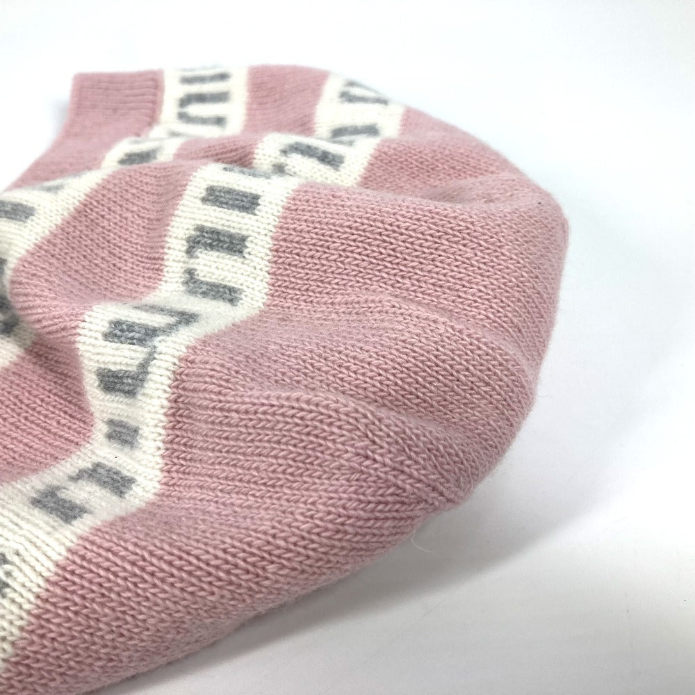 Miumiu Knit Hat 5Hc260 Wool, Cashmere Pink By Color Logo Women