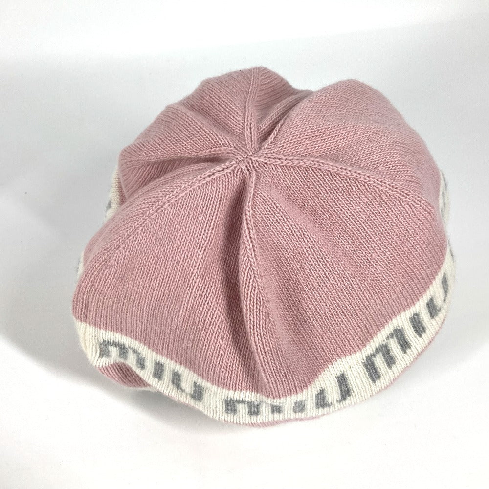 Miumiu Knit Hat 5Hc260 Wool, Cashmere Pink By Color Logo Women
