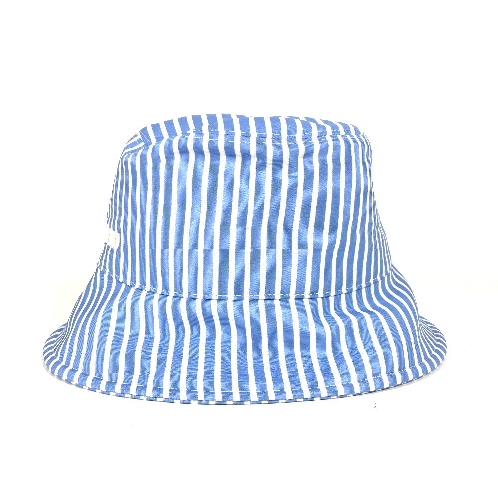 Miumiu Hat 5Hc196 Polyamide Blue Logo Stripe S