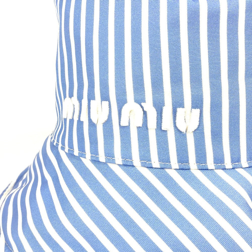 Miumiu Hat 5Hc196 Polyamide Blue Logo Stripe S