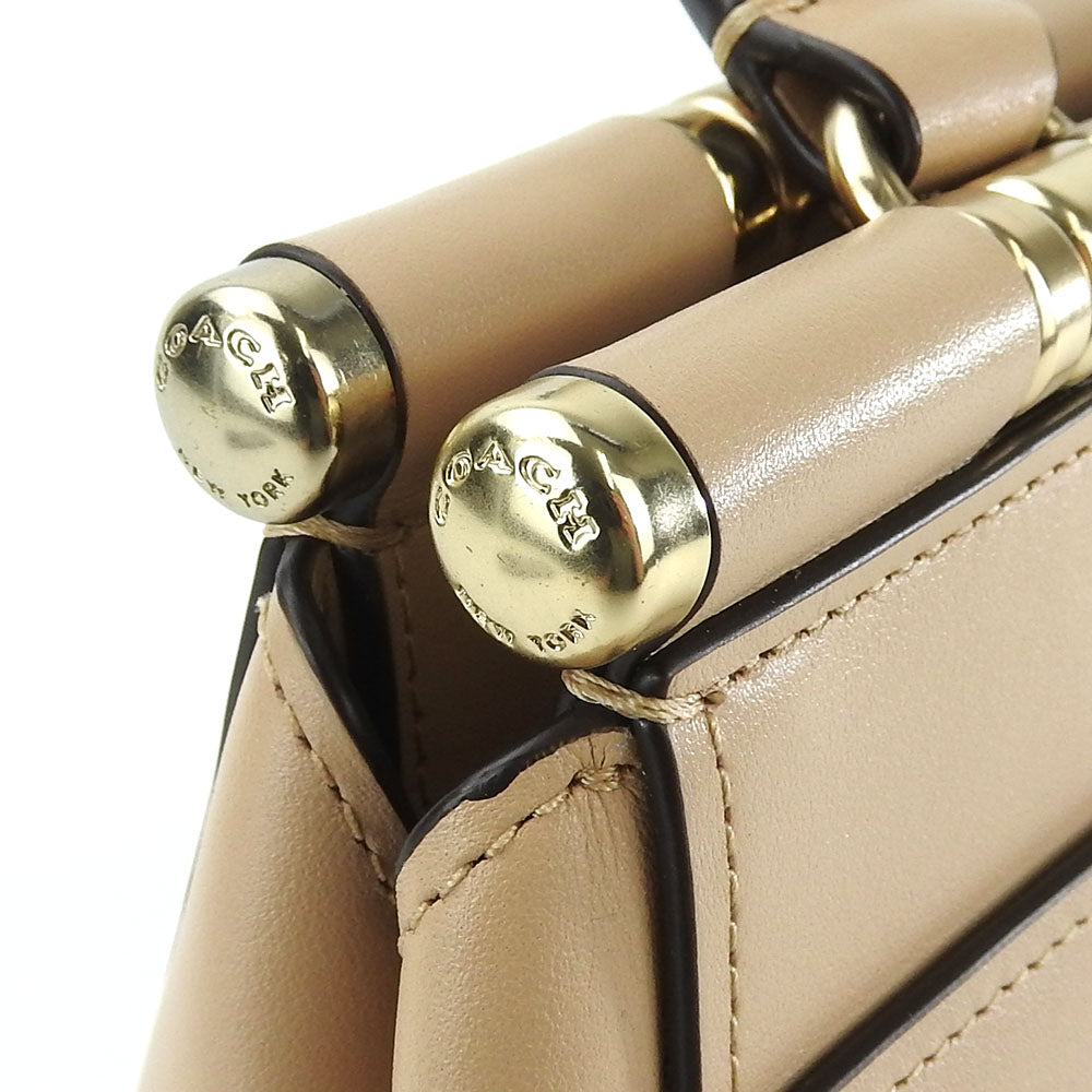 Coach Handbag 31918 Leather Beige Women