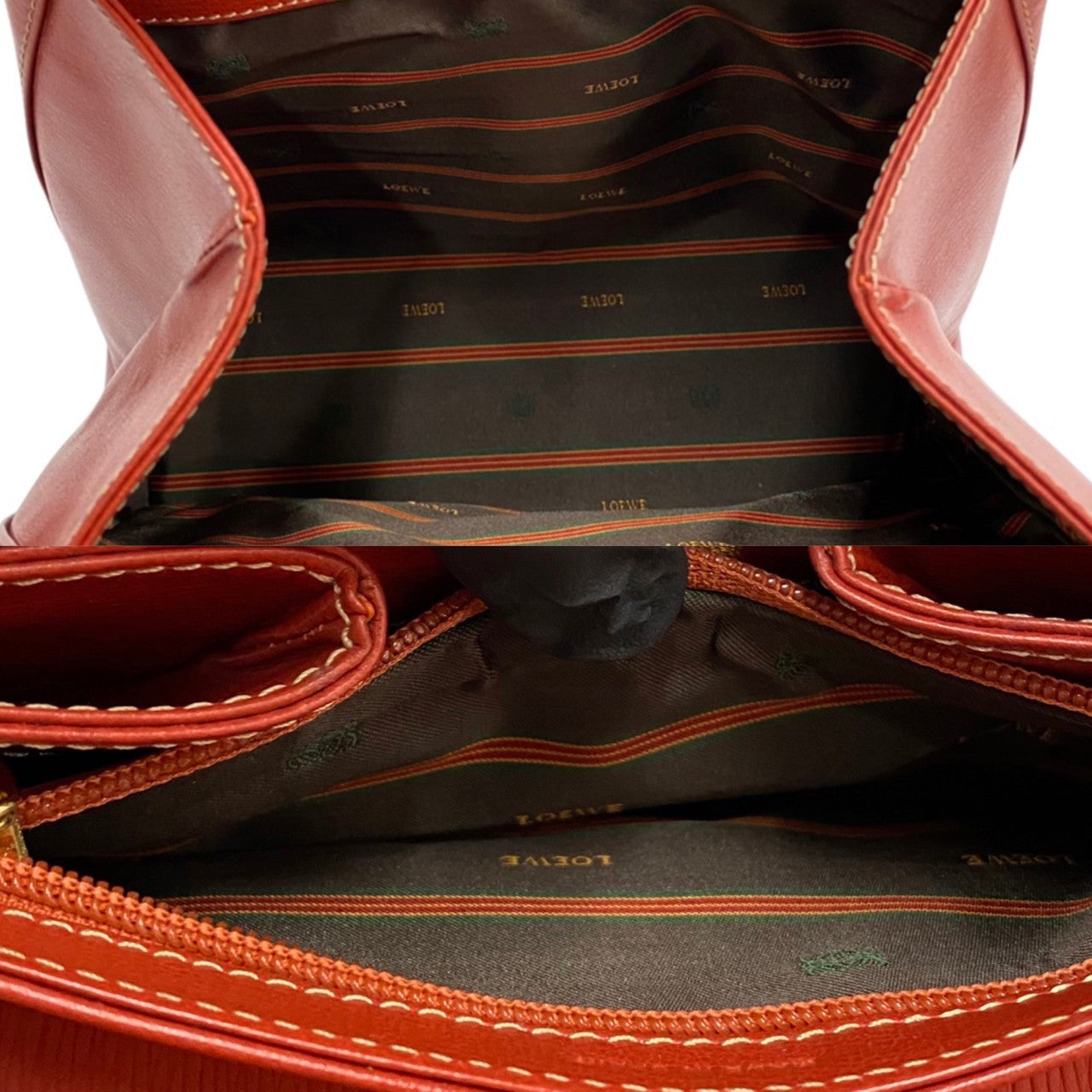 Loewe Shoulder Bag Leather Orange Women