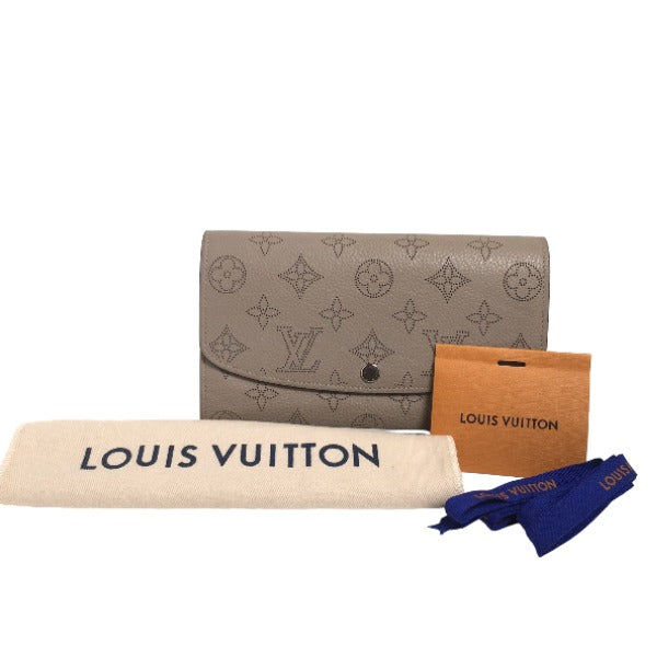 Louis Vuitton Long Wallet Purse M60144 Monogram Mahina Beige Long Wallet Purse Monogram