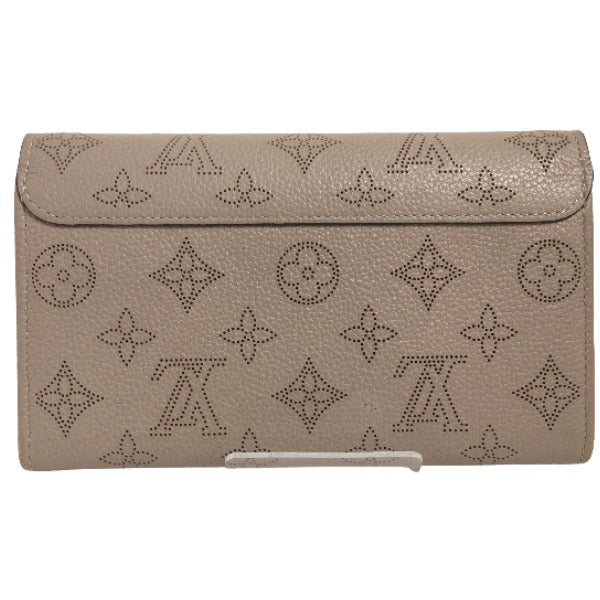 Louis Vuitton Long Wallet Purse M60144 Monogram Mahina Beige Long Wallet Purse Monogram