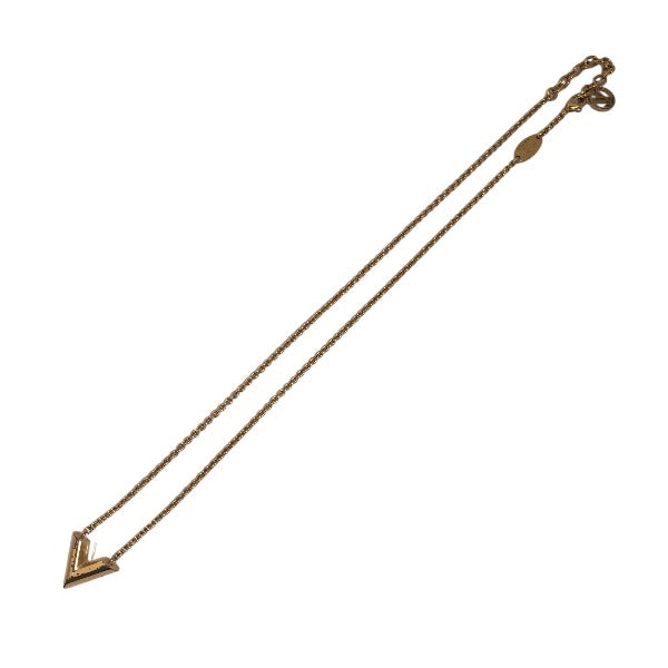 Louis Vuitton Necklace M61083 Gold Plated Gold Necklace Essential V Women