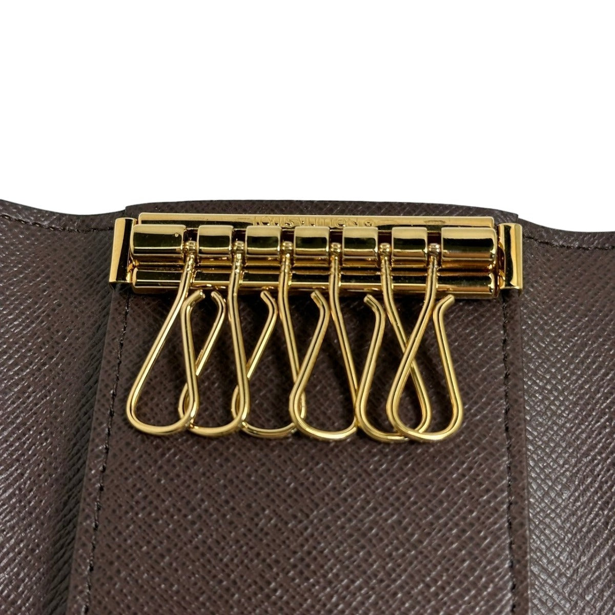Louis Vuitton Key Case Key Holder N62630 Damier Canvas Brown Key Case Key Holder For 6 Pieces