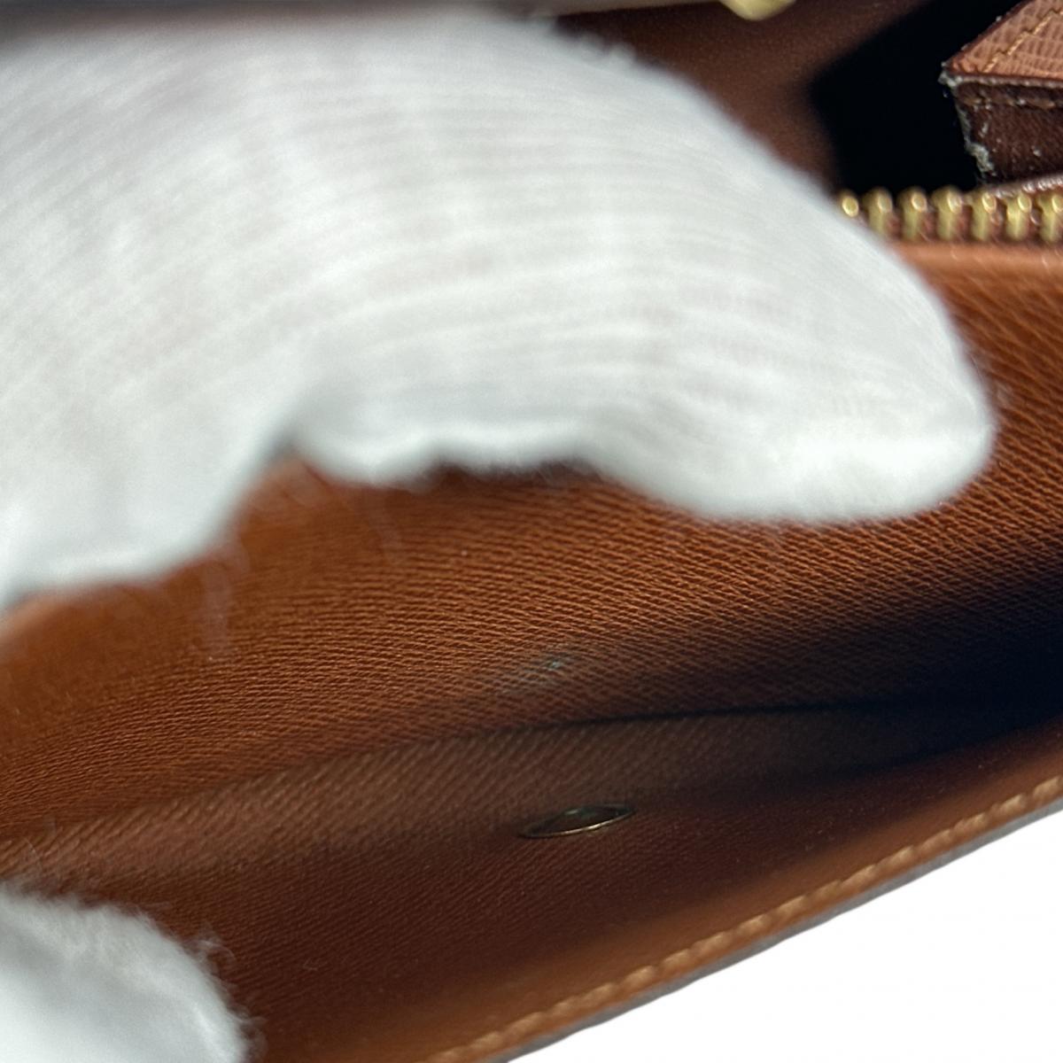 Louis Vuitton Bifold Wallet M61730 Monogram Canvas Brown L-Shaped Fastener Monogram Porto Monevier
