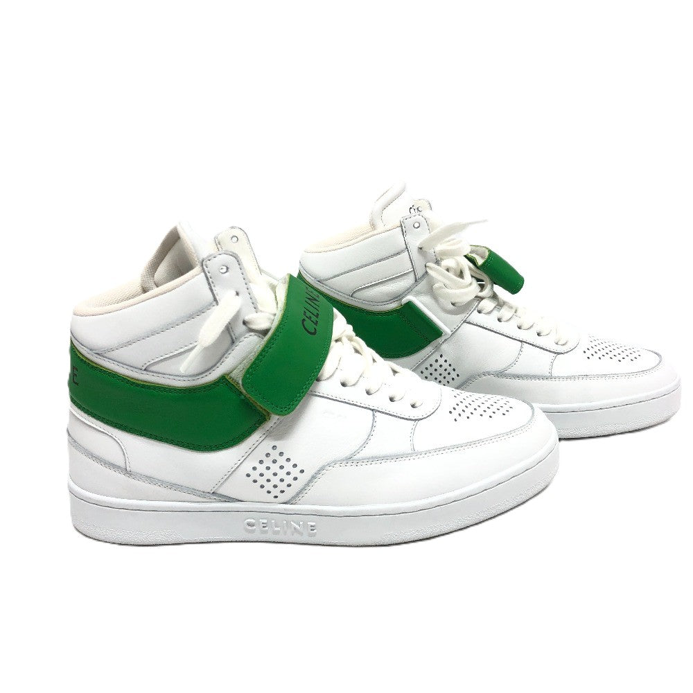 Celine Sneakers Leather White Velcro Strap 39