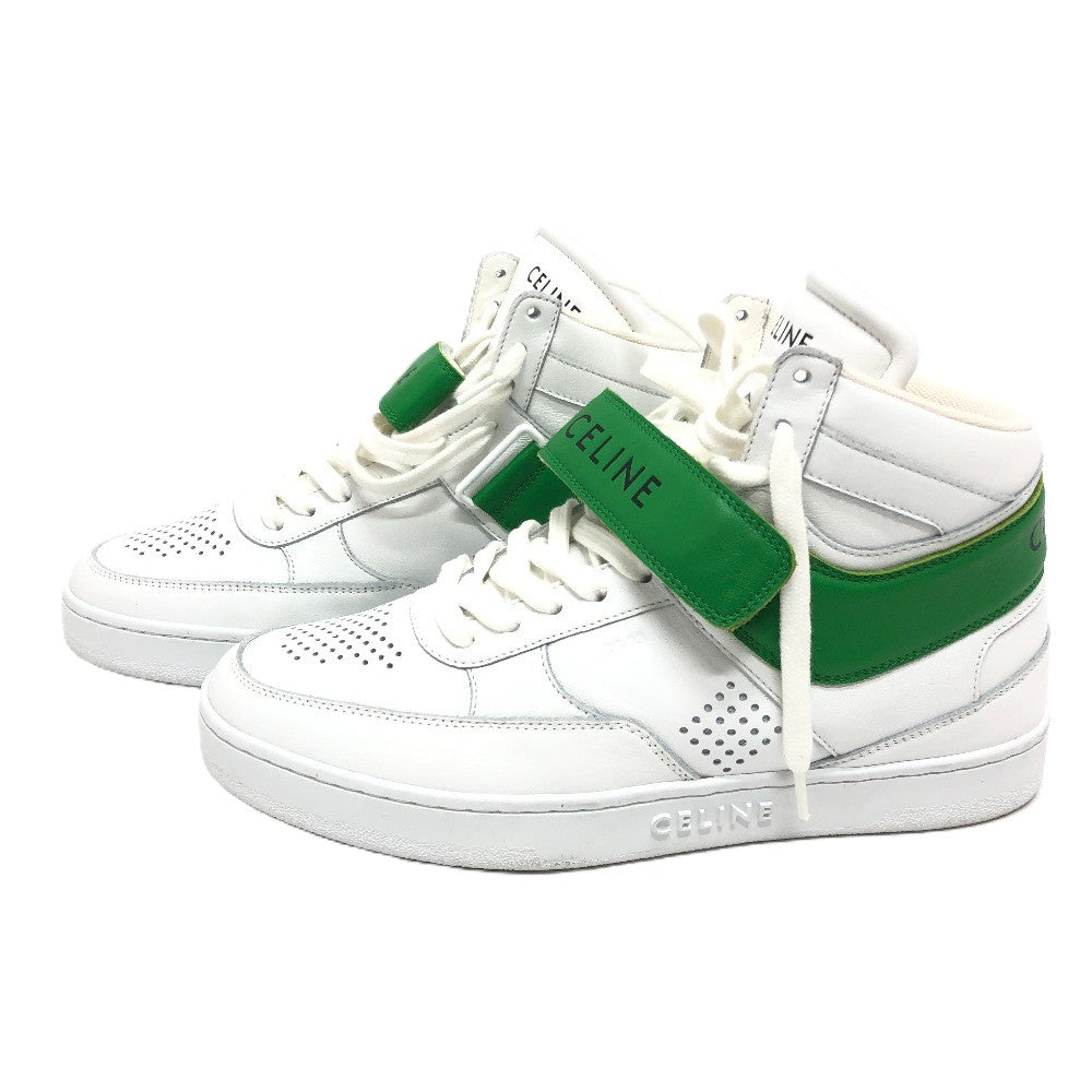 Celine Sneakers Leather White Velcro Strap 39