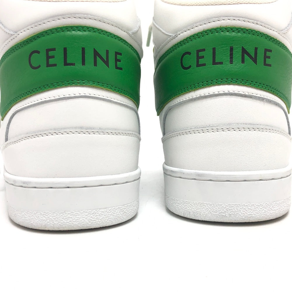 Celine Sneakers Leather White Velcro Strap 39