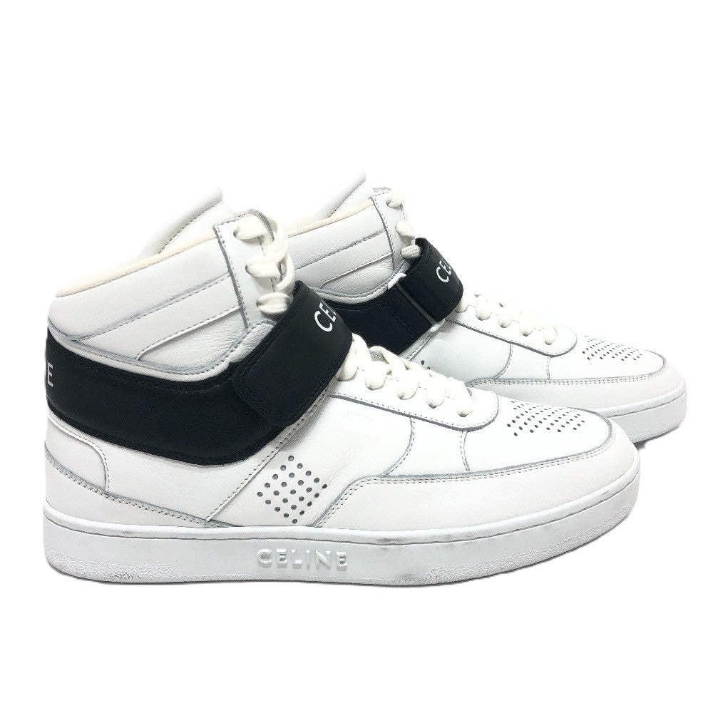 Celine Sneakers Leather White Velcro Strap 39