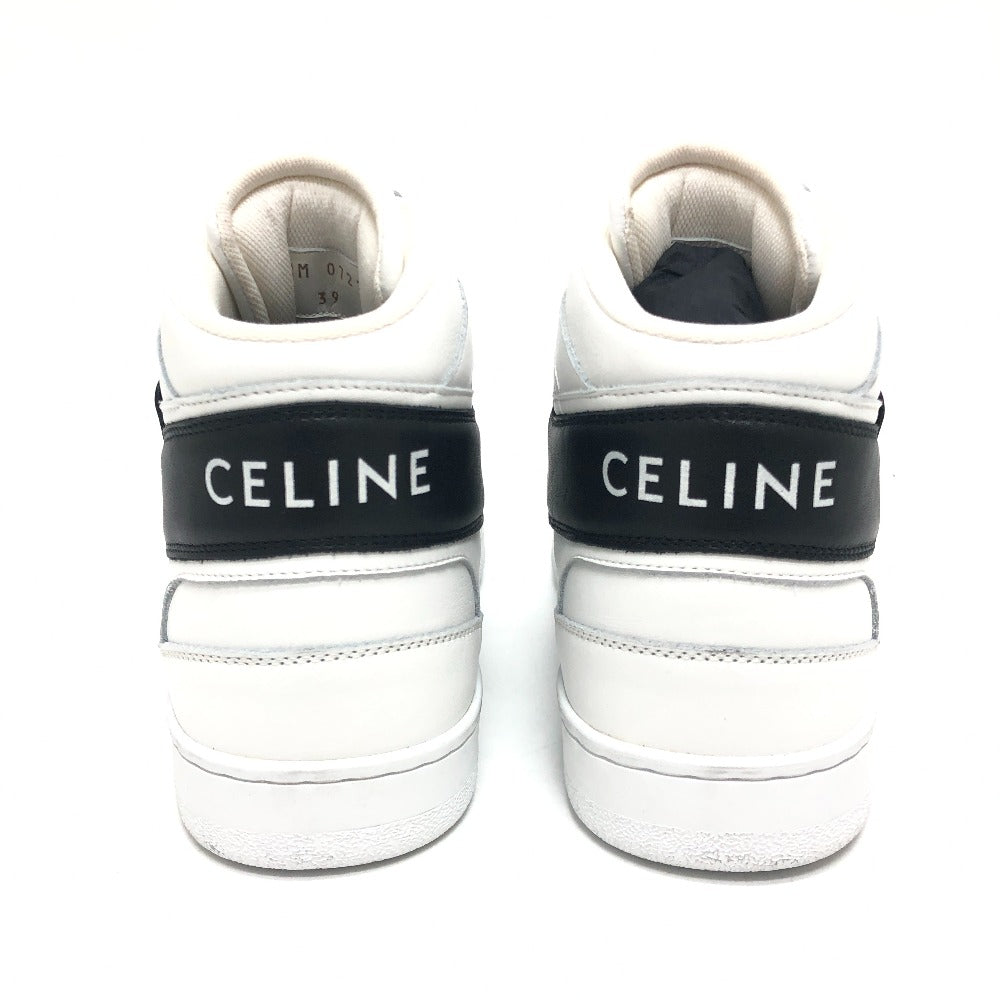 Celine Sneakers Leather White Velcro Strap 39