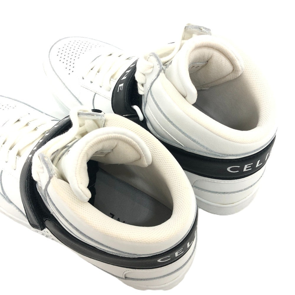 Celine Sneakers Leather White Velcro Strap 39