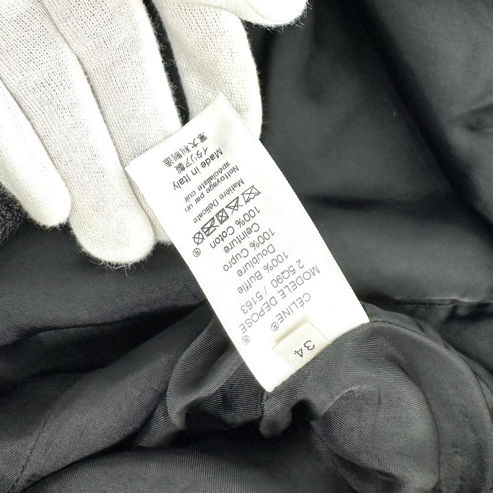 Celine Riders Jacket Leather, Cotton Black Women 34