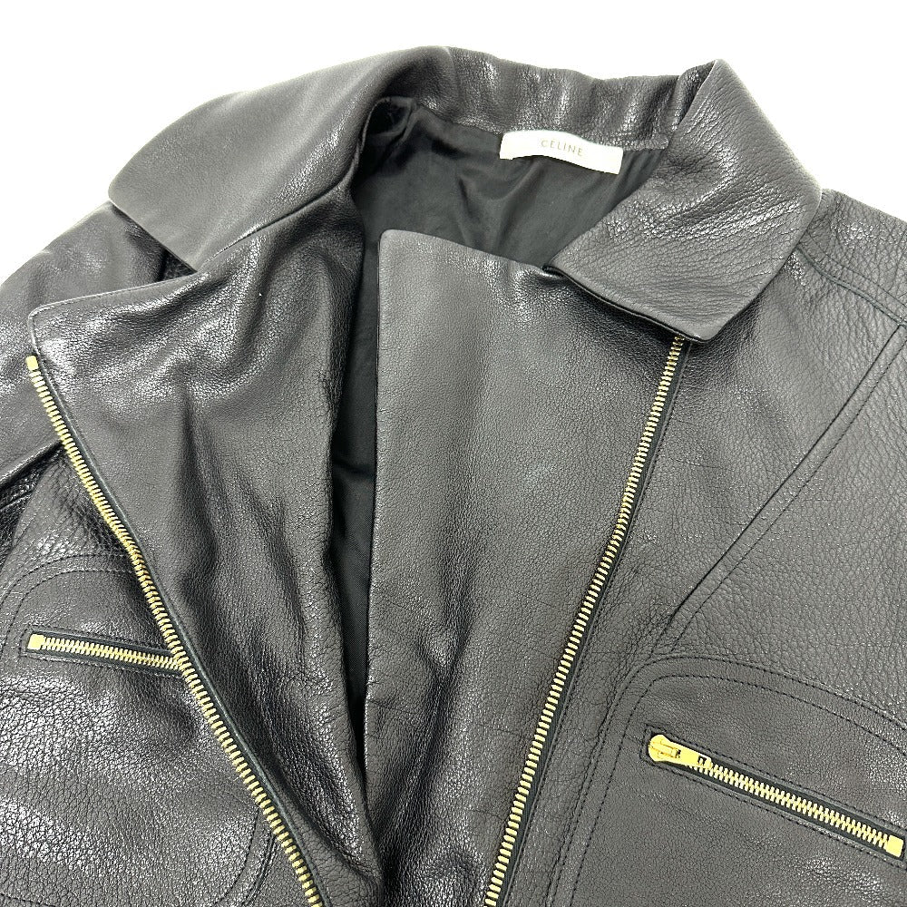 Celine Riders Jacket Leather, Cotton Black Women 34