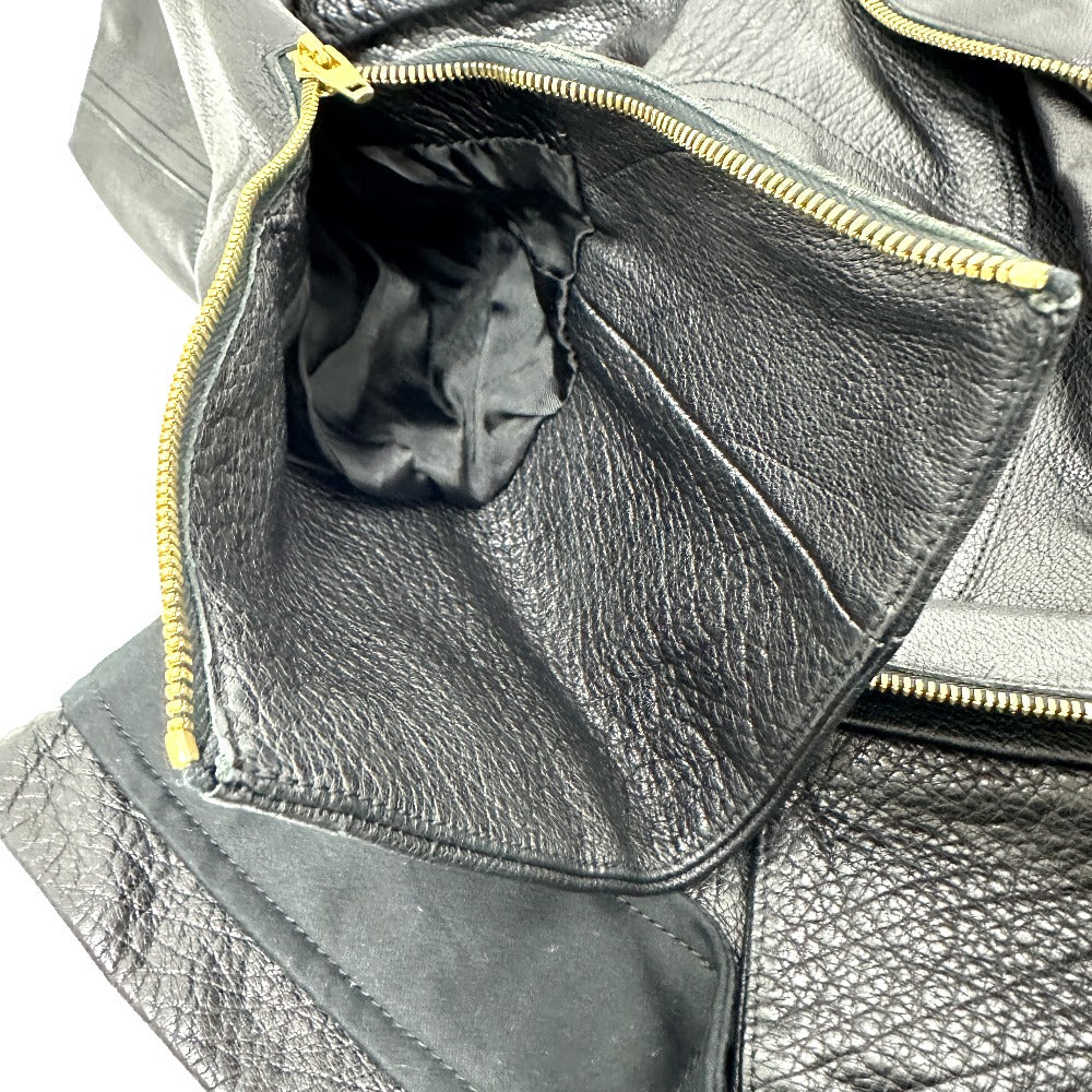 Celine Riders Jacket Leather, Cotton Black Women 34