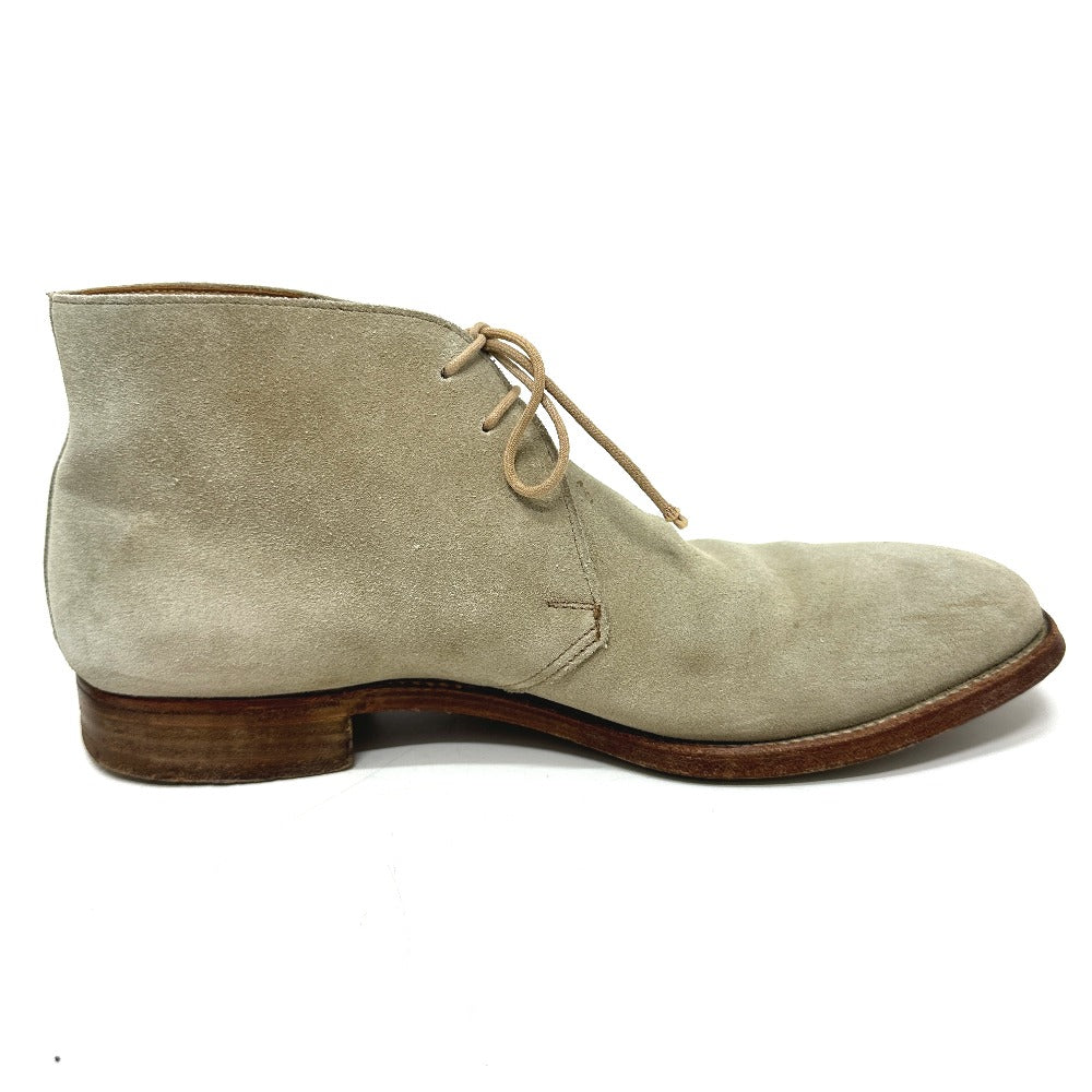 Crockett&Jones Boots Suede / Leather Gray Mens 7E