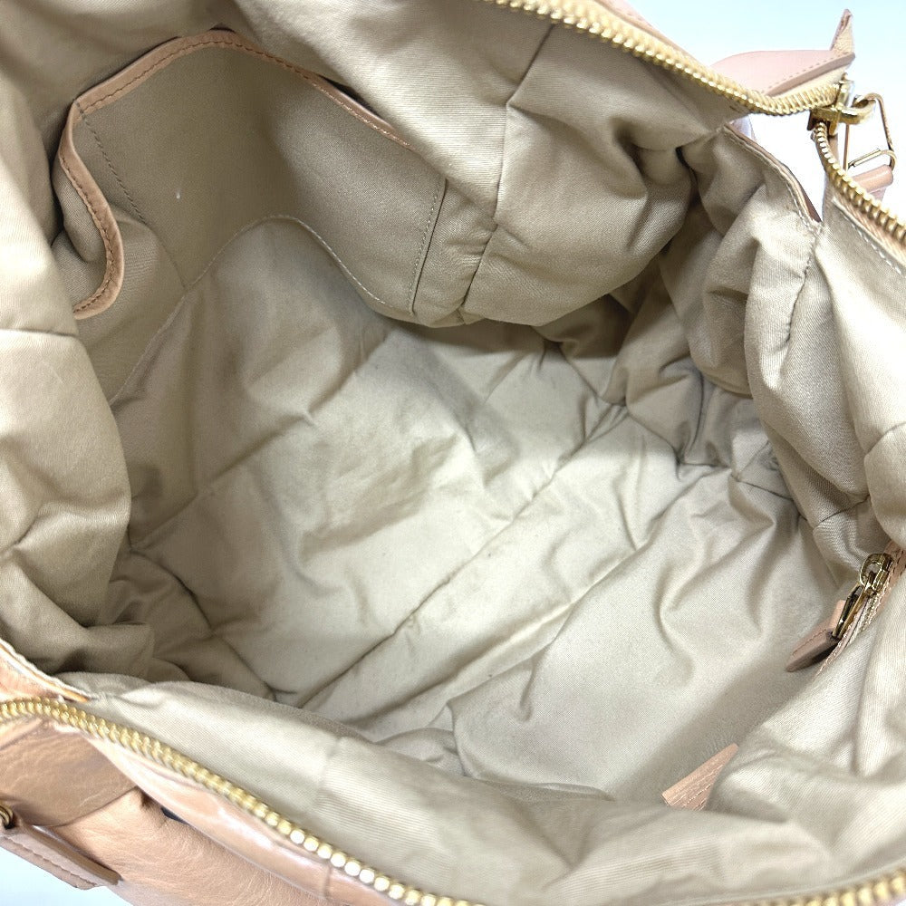 Celine Handbag Leather Beige