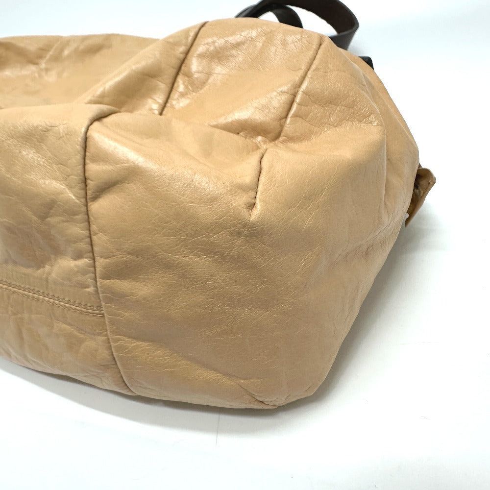 Celine Handbag Leather Beige