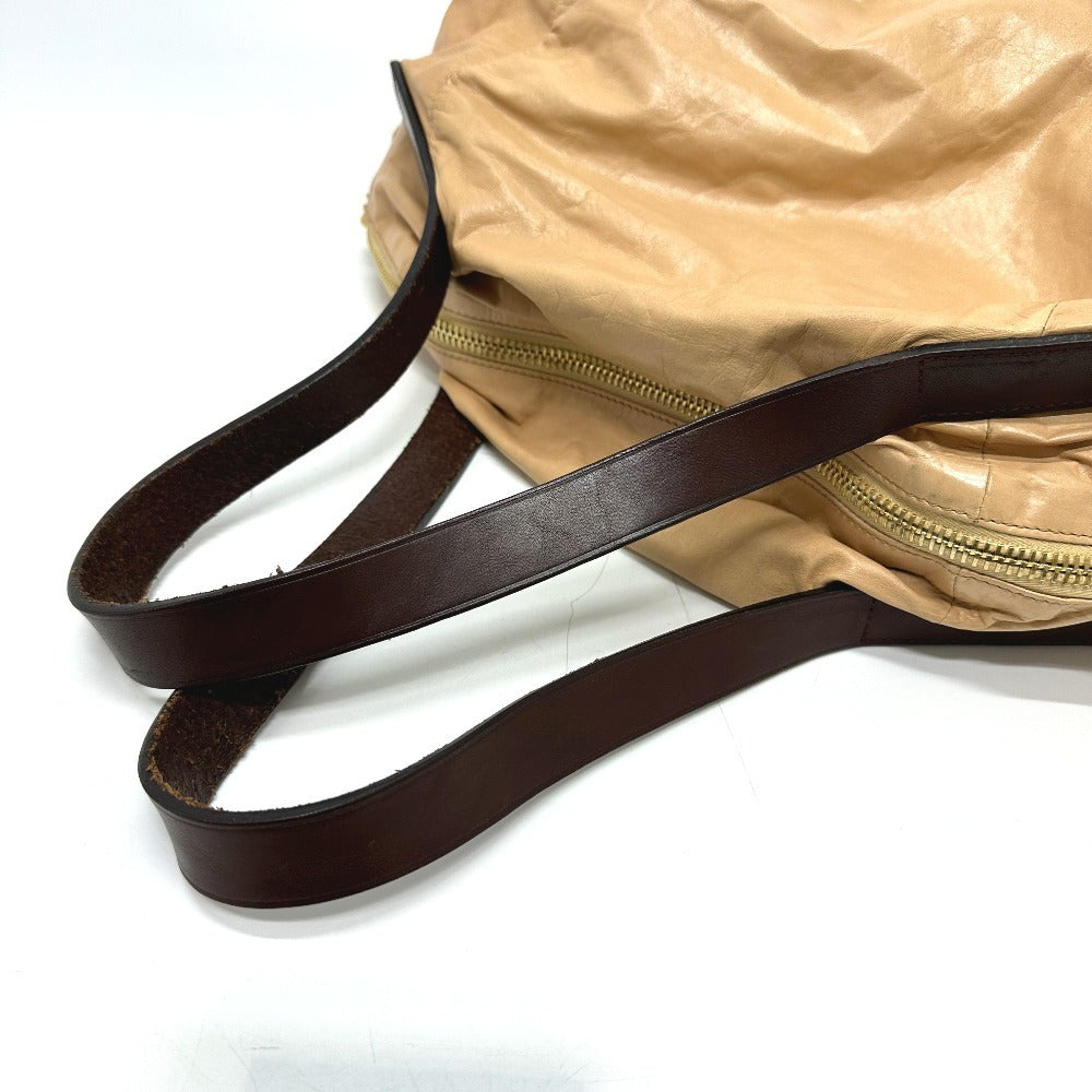 Celine Handbag Leather Beige