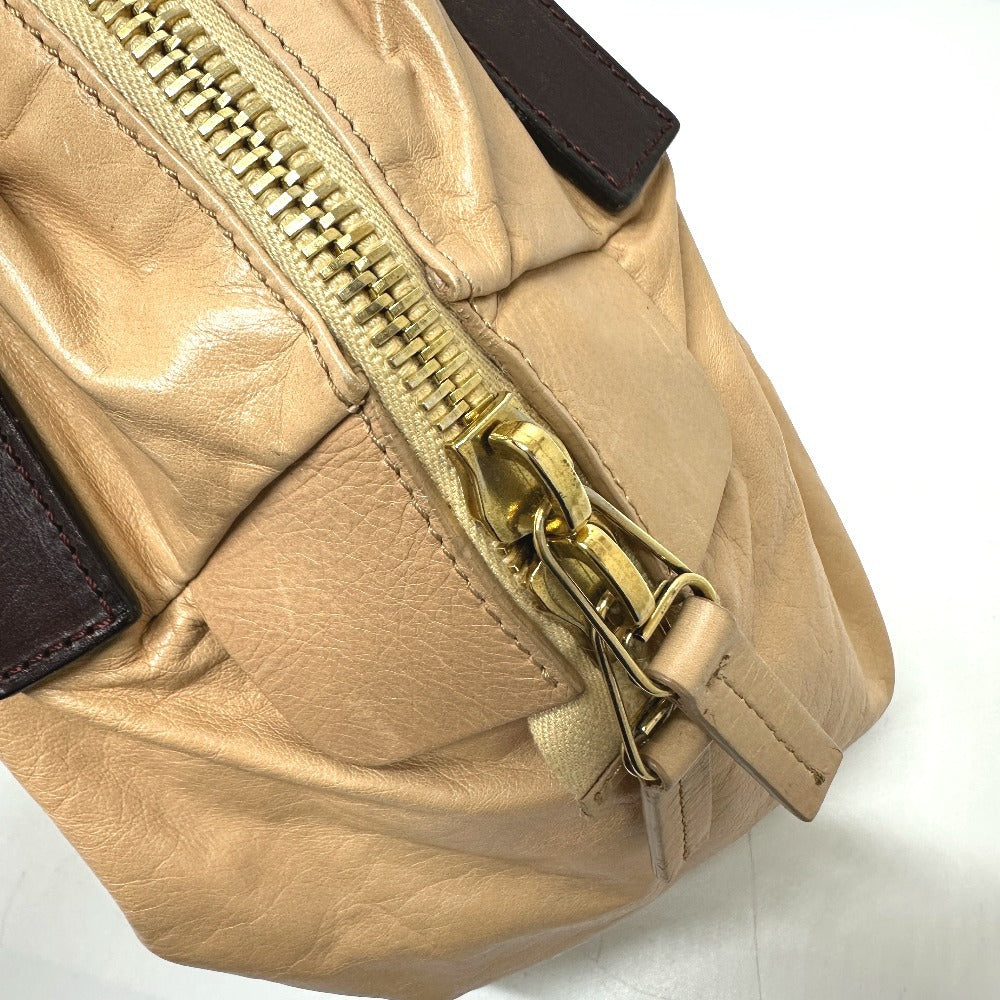 Celine Handbag Leather Beige
