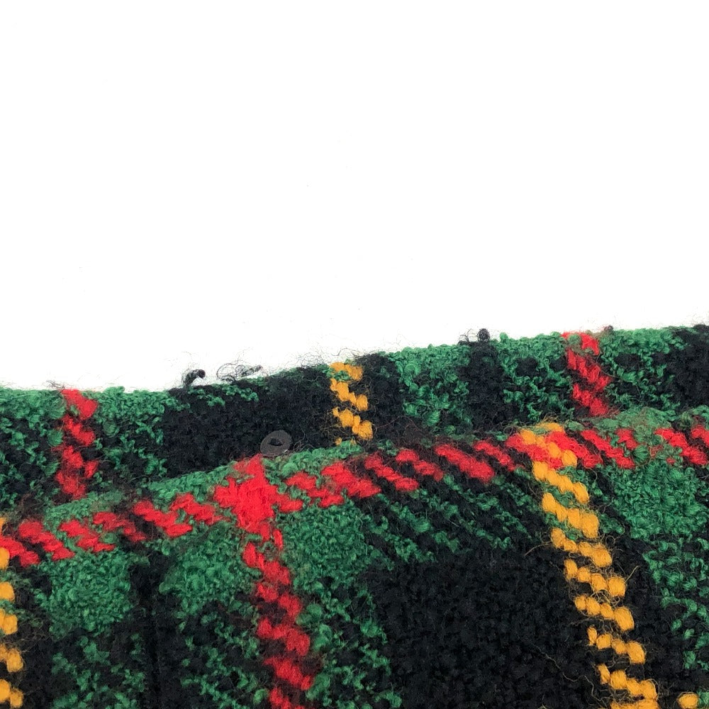 Celine Jacket Tweed Green/Yellow/Red/Black Vintage Check Macadam Button Jacket Outerwear Apparel