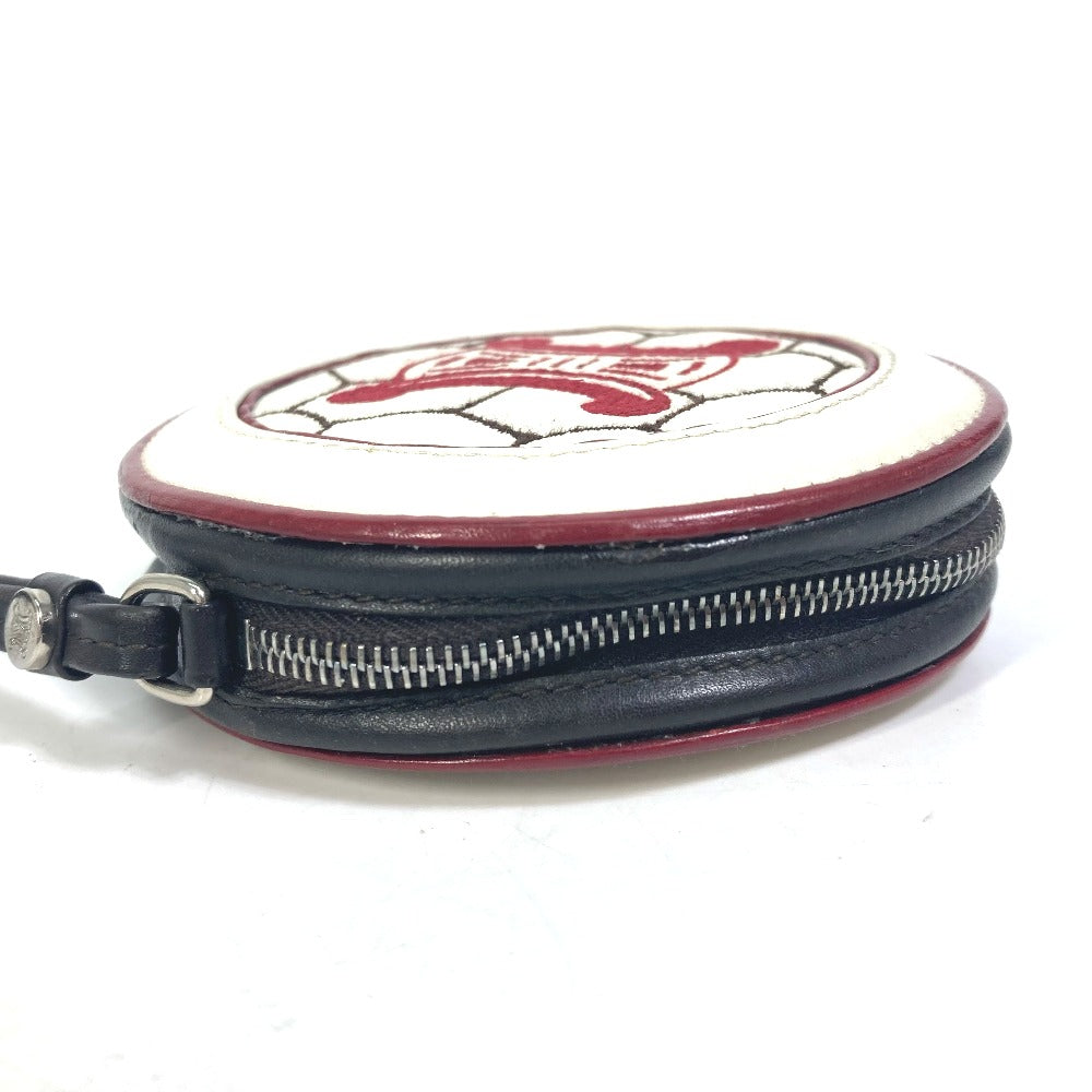 Celine Coin Case Leather White Wallet Coin Pocket Fifa 2002 Women