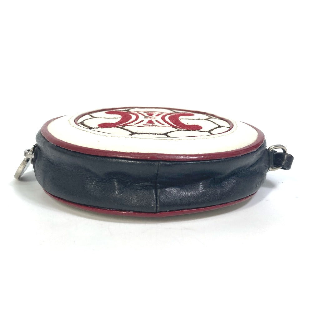 Celine Coin Case Leather White Wallet Coin Pocket Fifa 2002 Women
