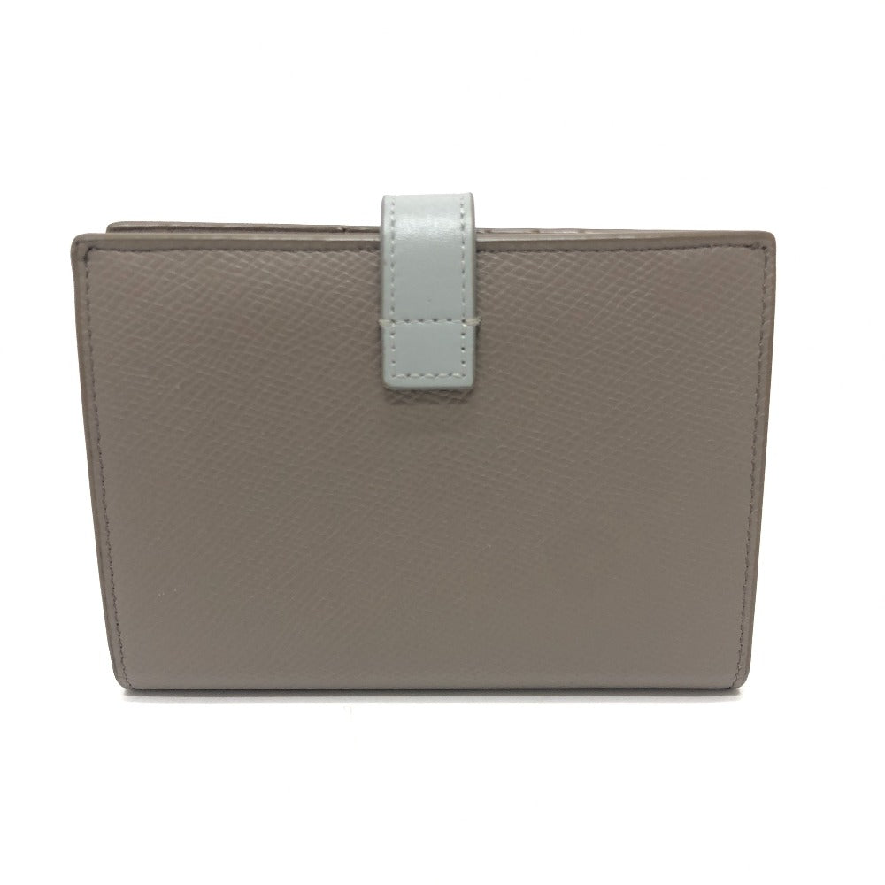 Celine Folded Wallet 10B643Bru Leather Gray Bicolor Medium Strap Wallet Women