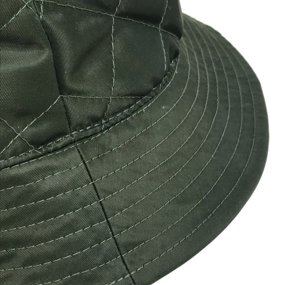 Celine Hat 2Aub8930C Nylon Khaki X Orange Quilting Logo Women S