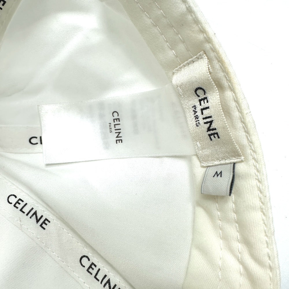 Celine Cap 2Aus9969P Cotton White Embroidery Baseball Cap M