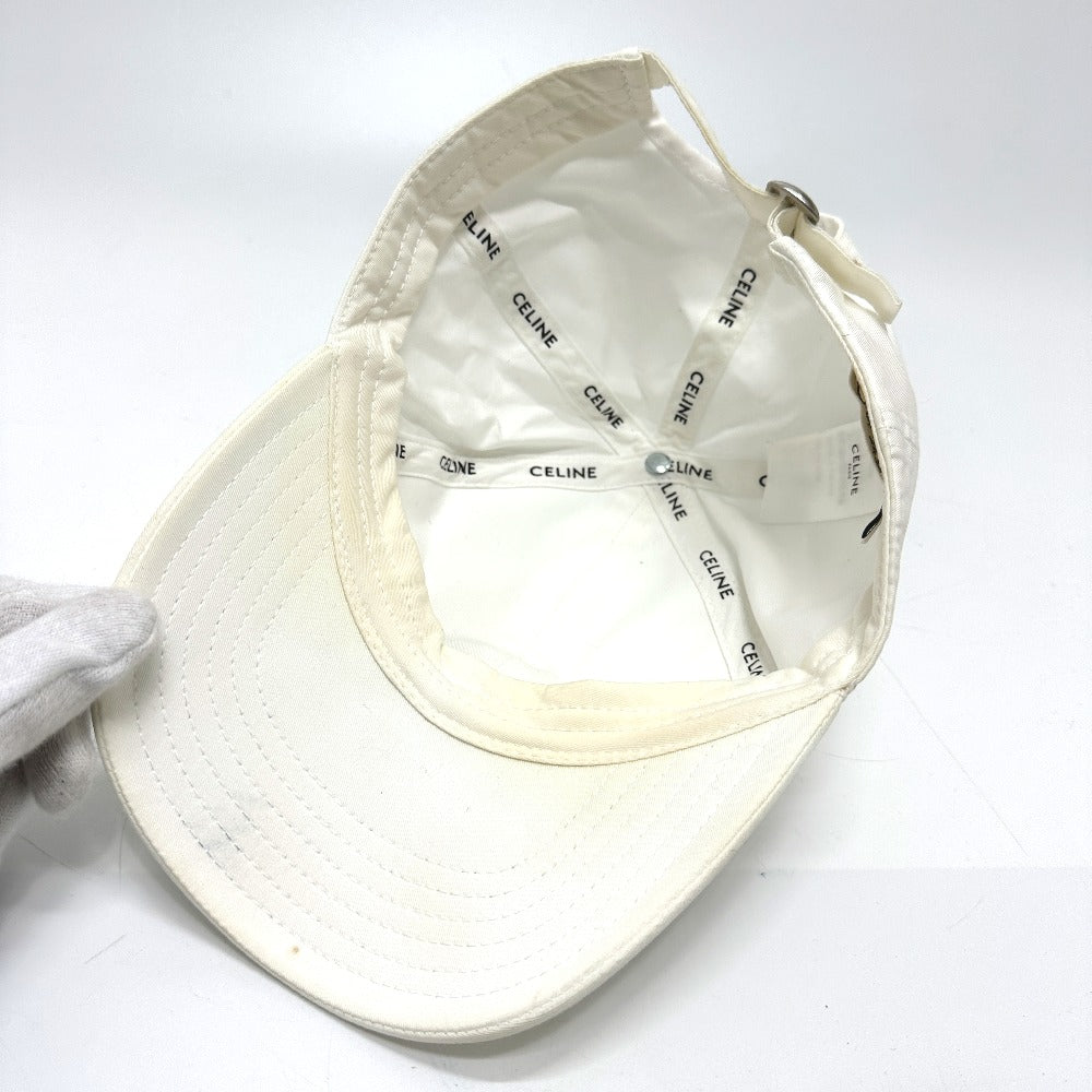 Celine Cap 2Aus9969P Cotton White Embroidery Baseball Cap M