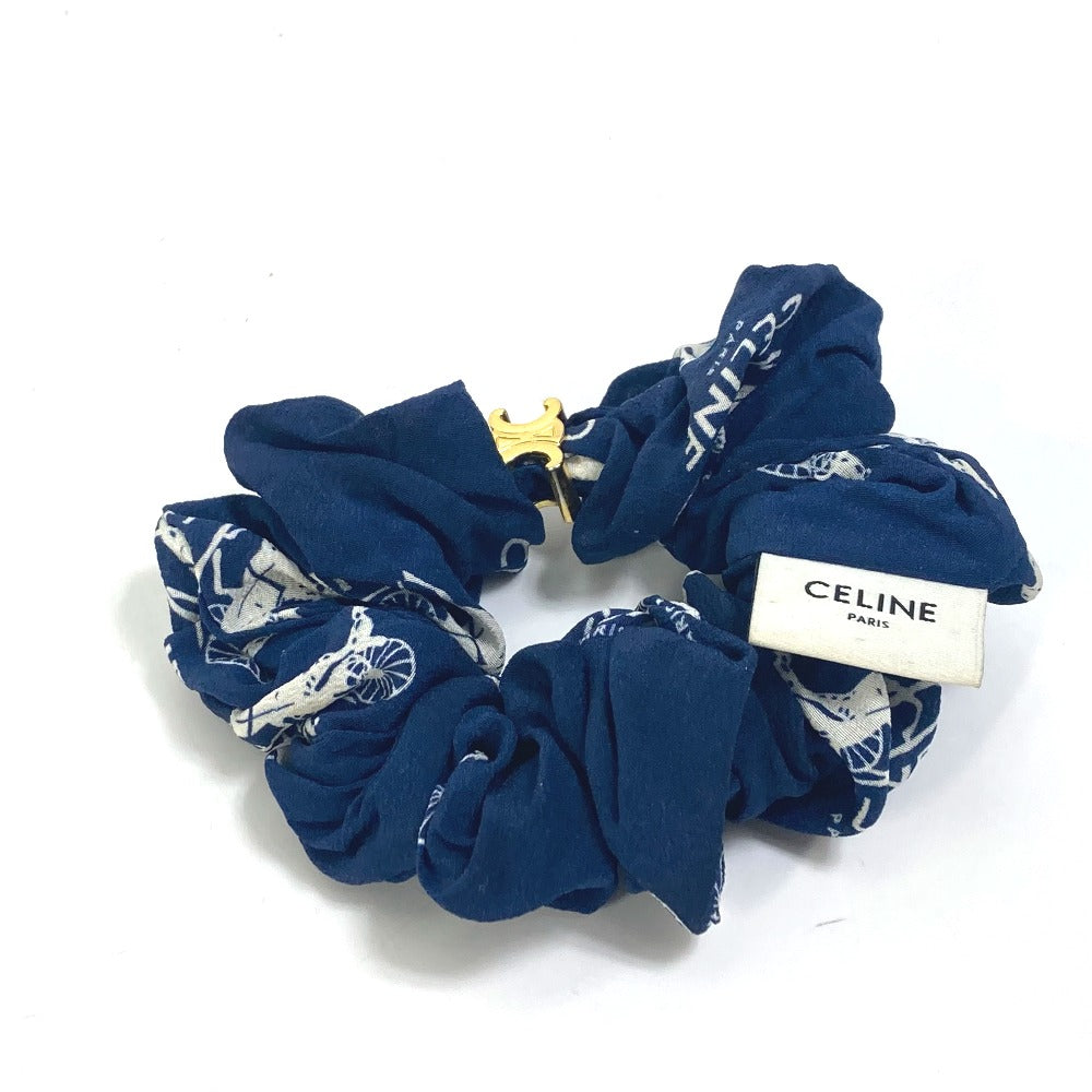 Celine Hair Accessory Silk Blue Sulky Logo Women