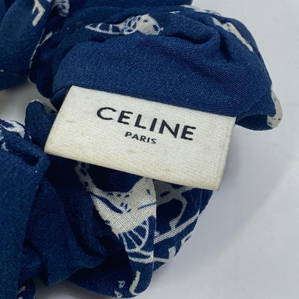 Celine Hair Accessory Silk Blue Sulky Logo Women