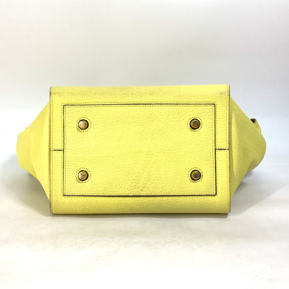 Celine Handbag 175883 Leather Yellow Tote Bag Belt Bag Thai Mini Thai Bag Women