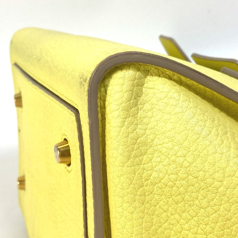 Celine Handbag 175883 Leather Yellow Tote Bag Belt Bag Thai Mini Thai Bag Women