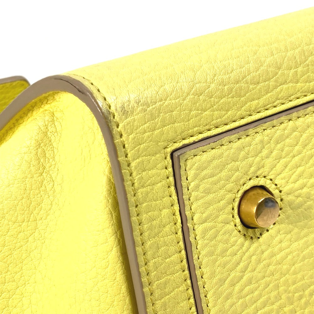 Celine Handbag 175883 Leather Yellow Tote Bag Belt Bag Thai Mini Thai Bag Women