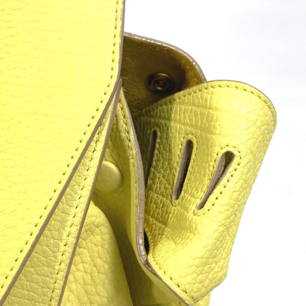 Celine Handbag 175883 Leather Yellow Tote Bag Belt Bag Thai Mini Thai Bag Women