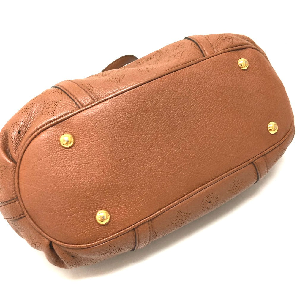 Louis Vuitton Shoulder Bag M97052 Monogram Mahina Leather Cognac Mahina Runner Pm Women