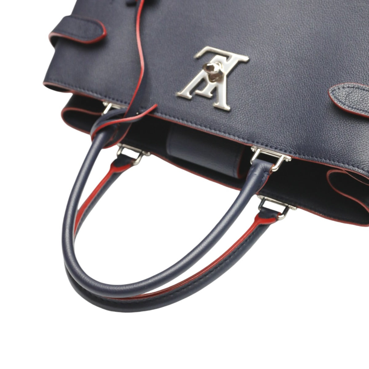 Louis Vuitton Handbag M53645 Calfskin Navy X Red 2Way Bag Rock Me Day Marine Rouge Women