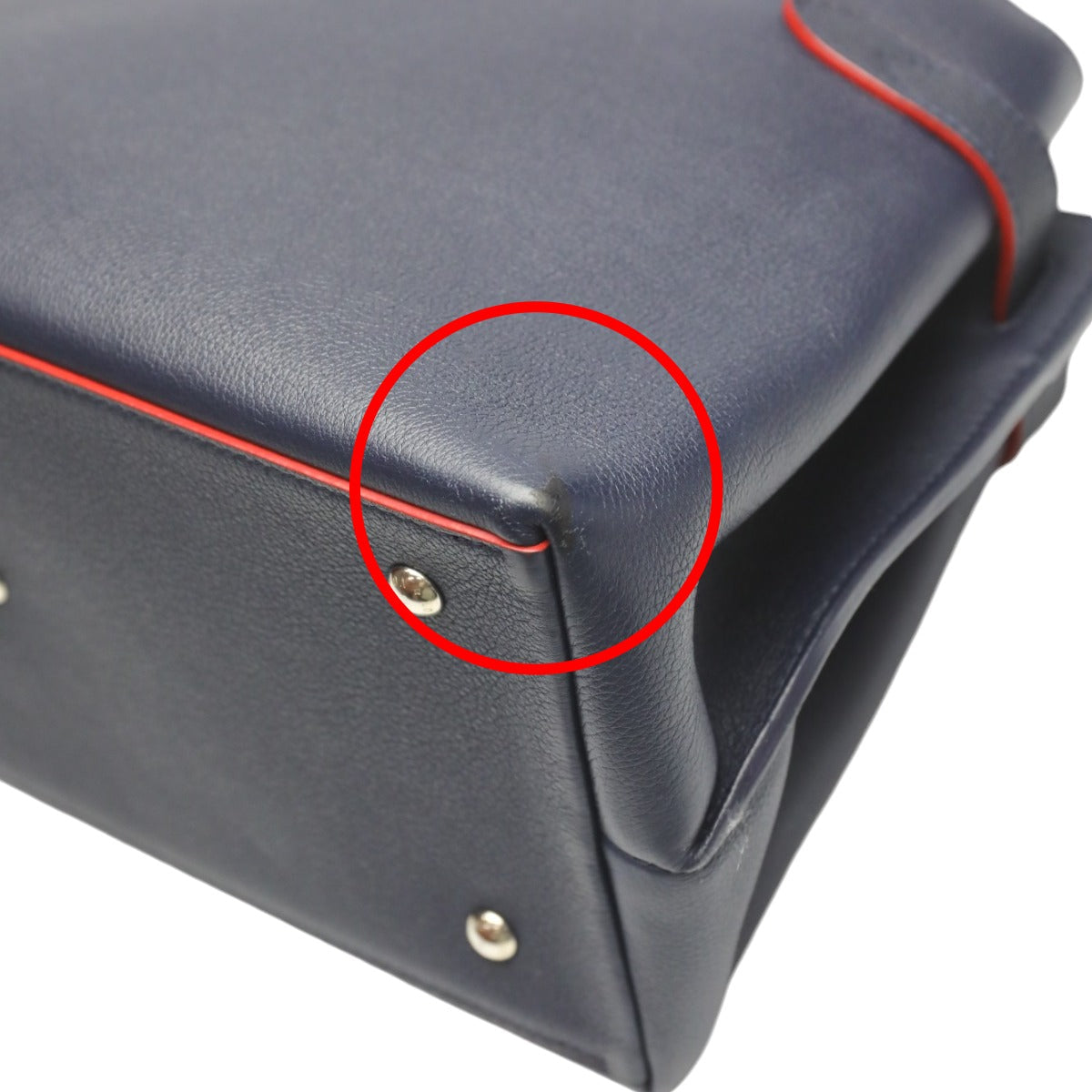 Louis Vuitton Handbag M53645 Calfskin Navy X Red 2Way Bag Rock Me Day Marine Rouge Women