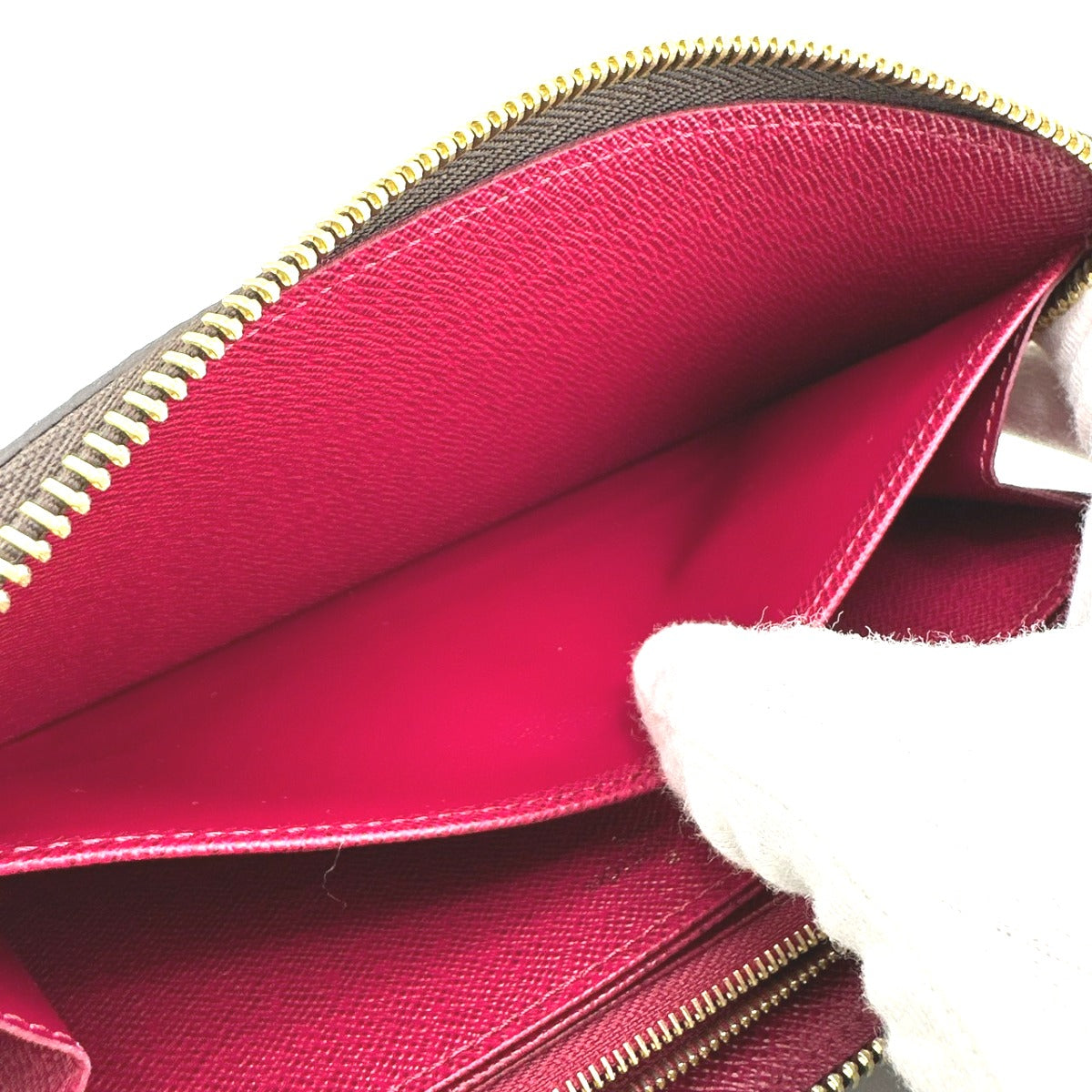 Louis Vuitton Long Wallet Purse M42616 Monogram Canvas Brown Zip Around Monogram Zippy Wallet Women