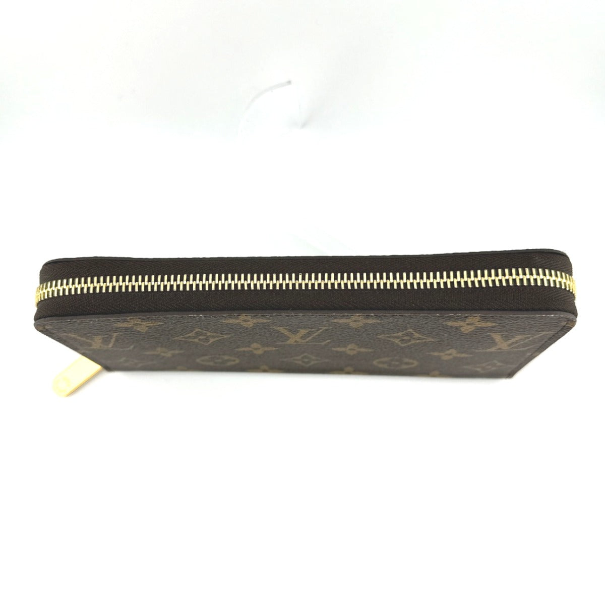 Louis Vuitton Long Wallet Purse M42616 Monogram Canvas Brown Zip Around Monogram Zippy Wallet Women