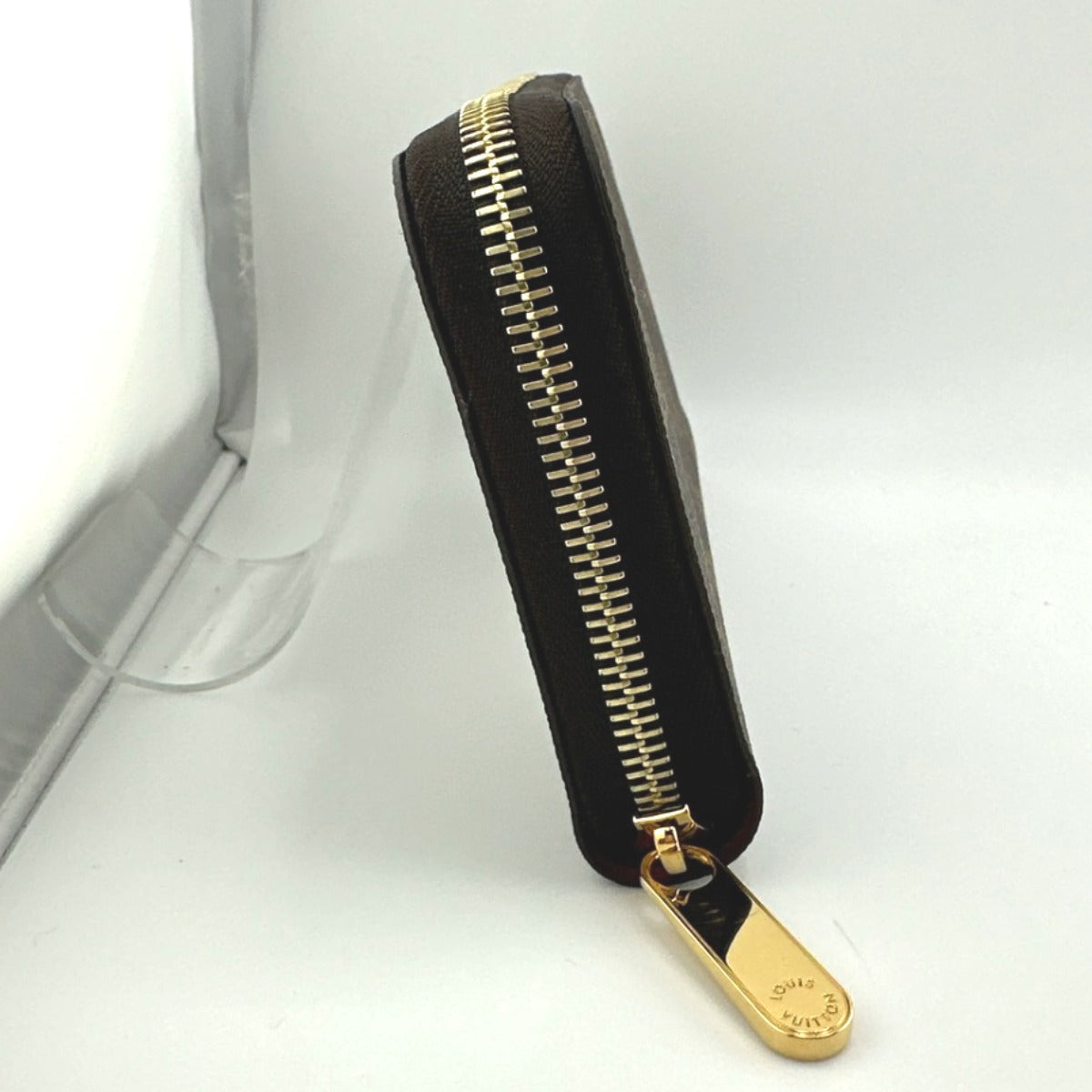 Louis Vuitton Long Wallet Purse M42616 Monogram Canvas Brown Zip Around Monogram Zippy Wallet Women