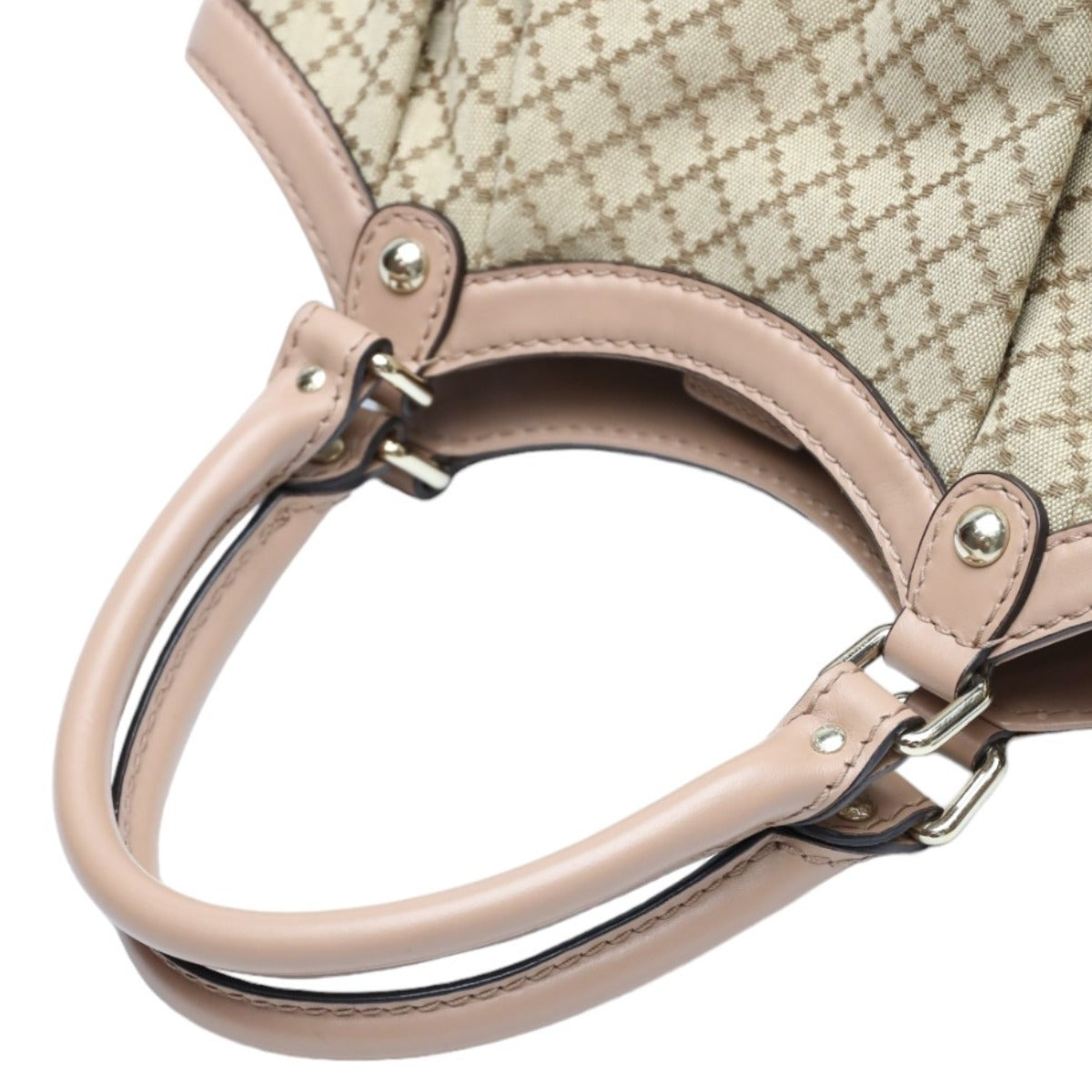 Gucci Tote Bag 211944 Gg Canvas Beige Handbag Diamante Canvas Women