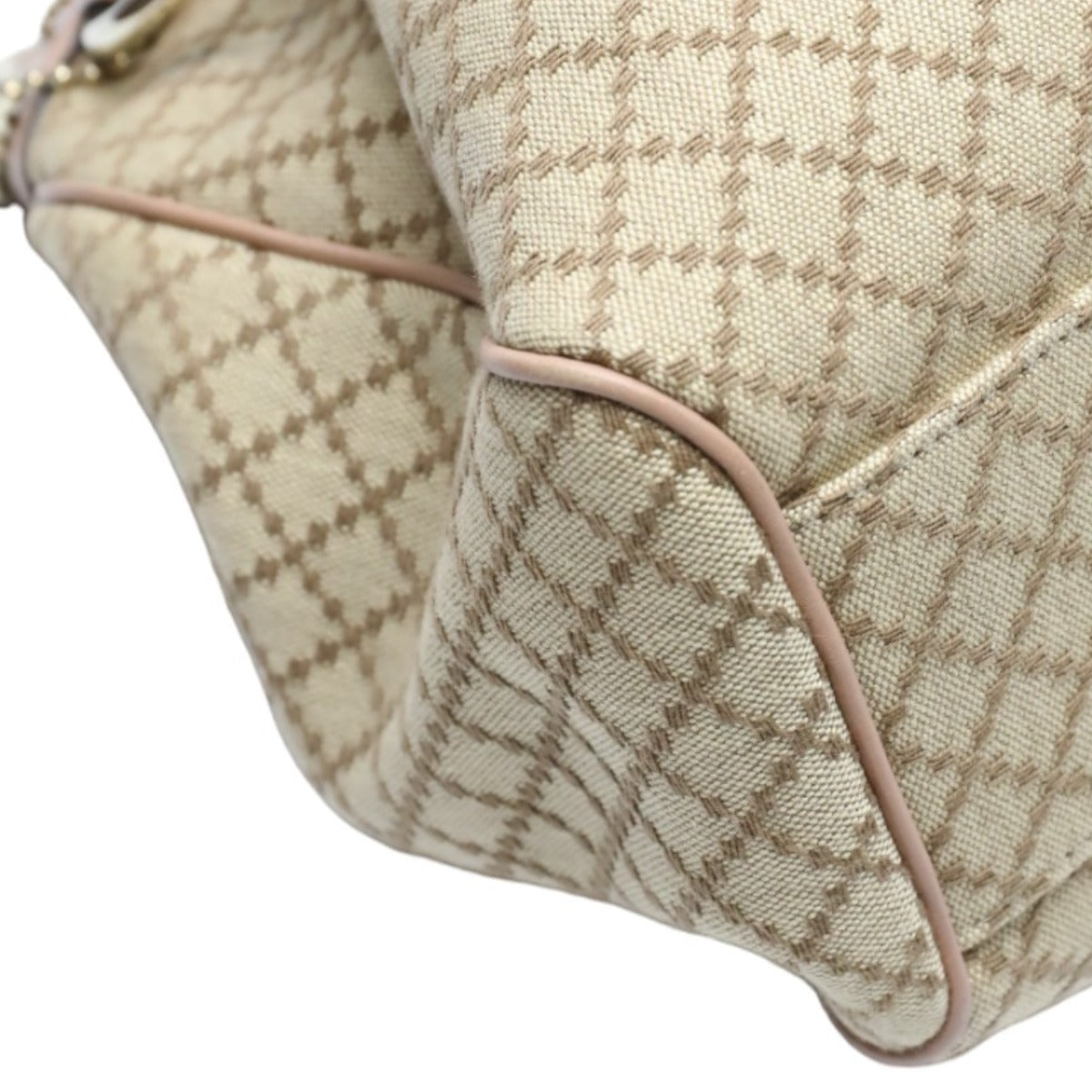 Gucci Tote Bag 211944 Gg Canvas Beige Handbag Diamante Canvas Women